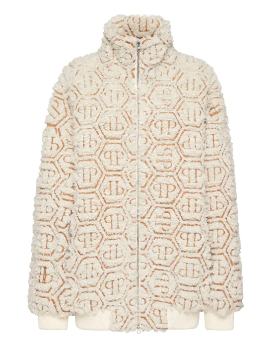 Teddy Maxi Bomber Jacket Monogram