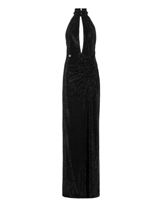 Backless Long Evening Dress Mix Strass