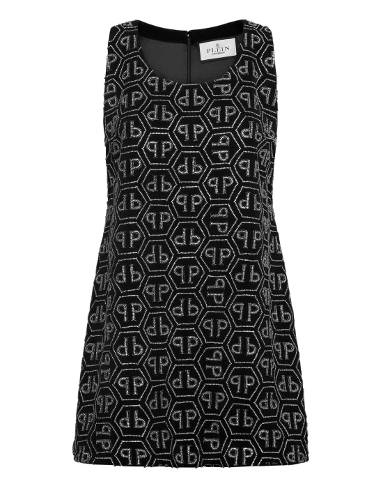 Mini Dress Monogram Strass