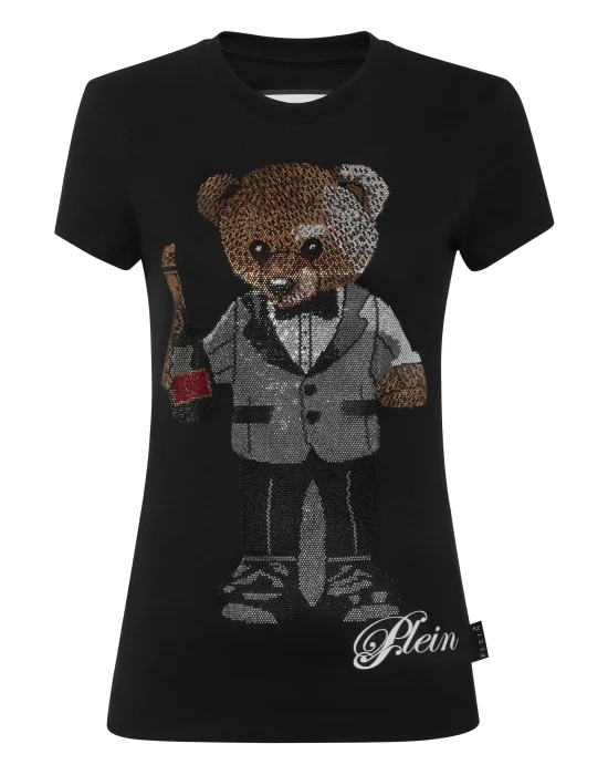 Cotton Sexy Pure Fit T-Shirt Teddy Waiter Crystal