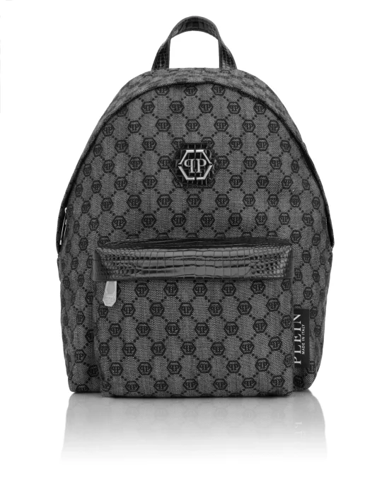 Denim Backpack Jacquard Monogram