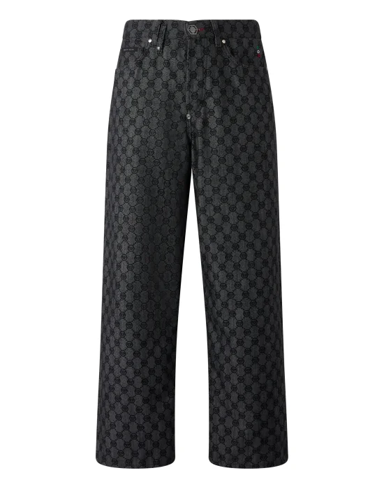 Loose Wide Fit Jeans Monogram