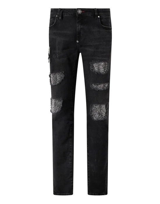 Rockstar Fit Jeans Mirror Strass