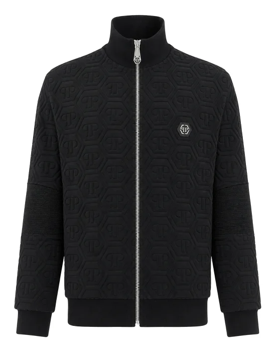 Padded Tracksuit Jacket Biker Monogram