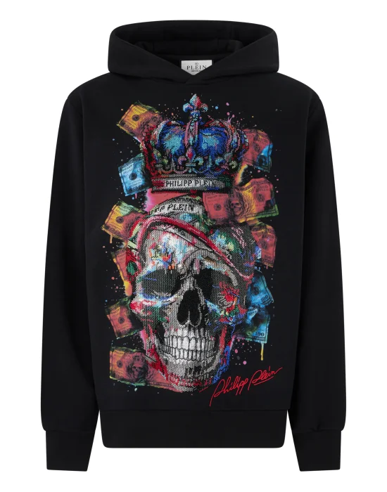 Hoodie Multicolor Skull Dollar