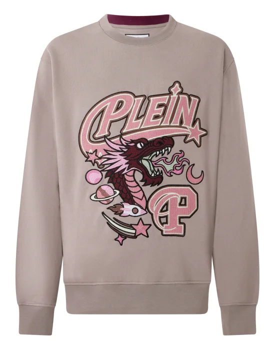 Round Neck Pullover Space Dragon
