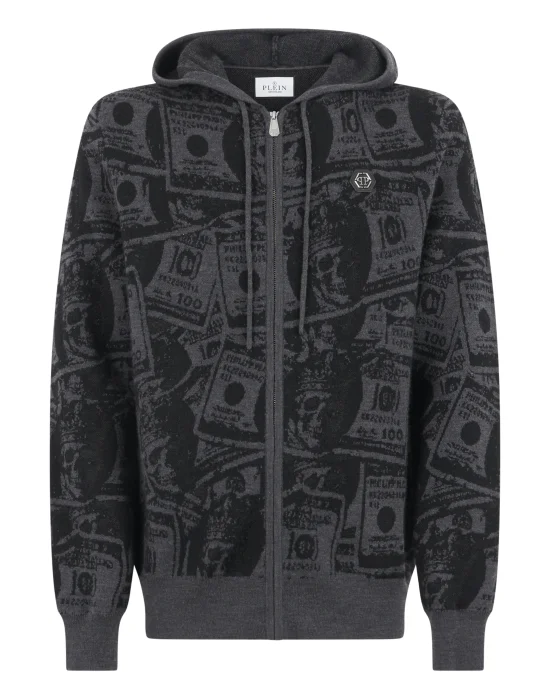 Knit Zip Hoodie All-Over Dollar