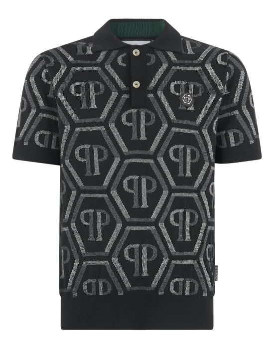 Wool Knitted Polo T-Shirt Monogram