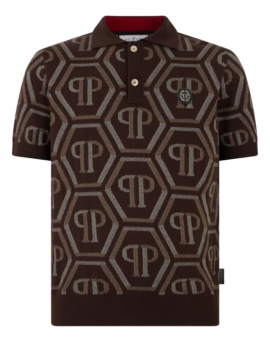 Wool Knitted Polo T-Shirt Monogram
