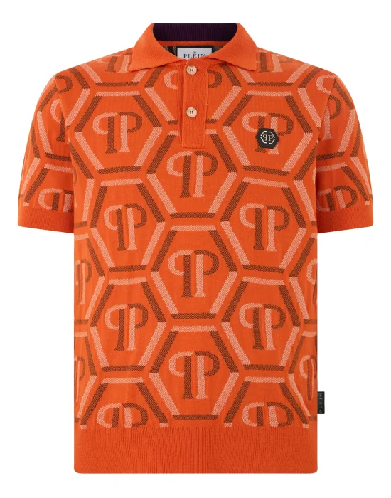 Wool Knitted Polo T-Shirt Monogram
