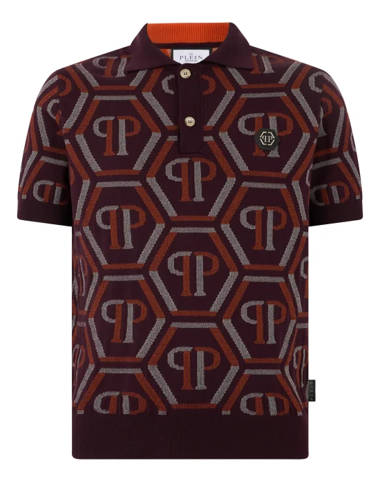 Wool Knitted Polo T-Shirt Monogram