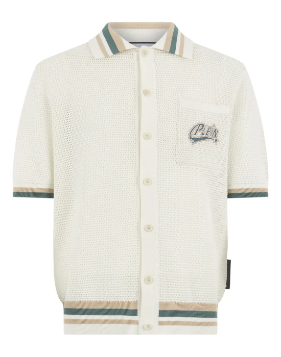 Knitted Polo Shirt Plein Stars Patch