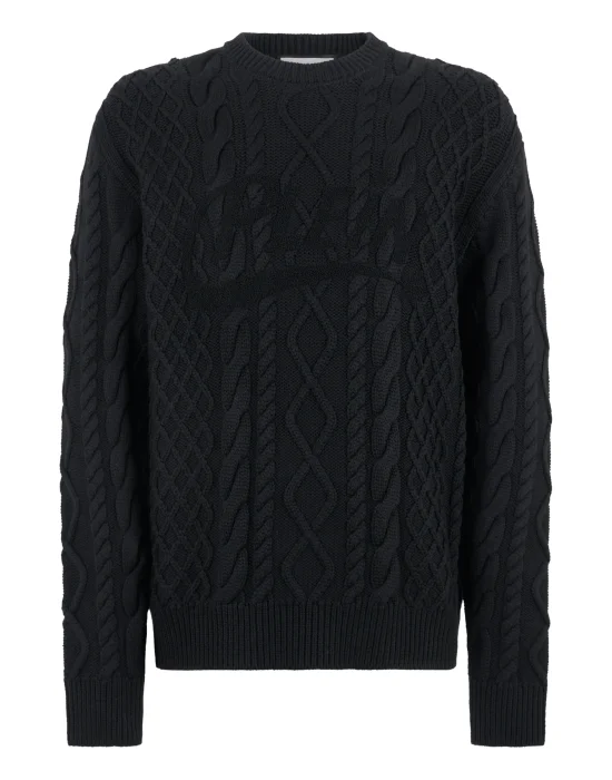 Braided Round Neck Pullover Plein Space