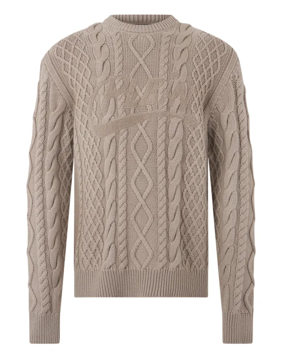Braided Round Neck Pullover Plein Space