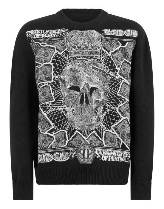Round Neck Pullover Plein Dollar