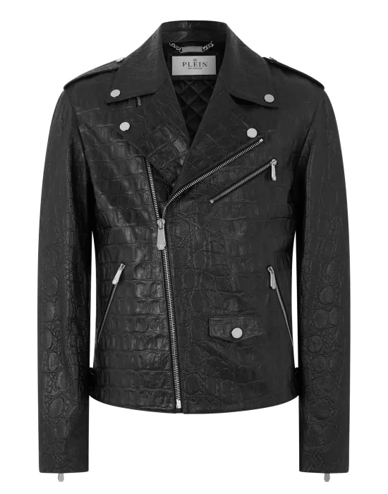 Nappa Leather Biker Jacket Cocco
