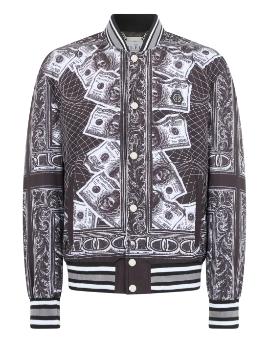 Nylon Bomber Skull Dollar
