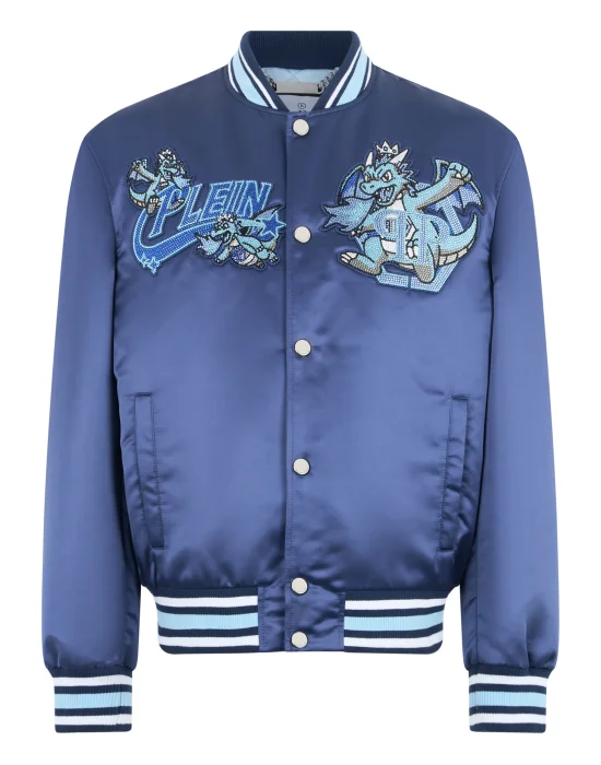 Satin Bomber Plein Dragon Stones
