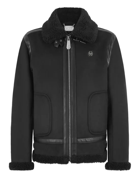 Eco Shearling Aviator Jacket