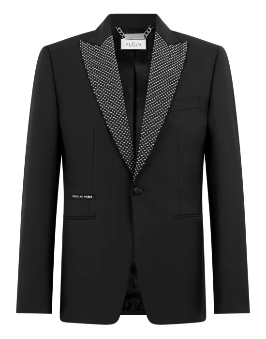 Blazer With Lapel Studs