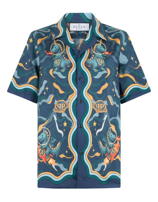 Bowling Shirt Space Dragons