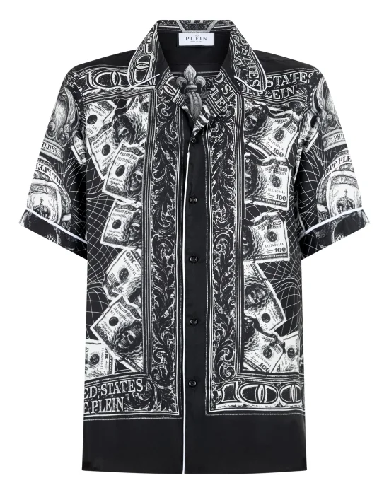 Bowling Shirt Skull Dollar