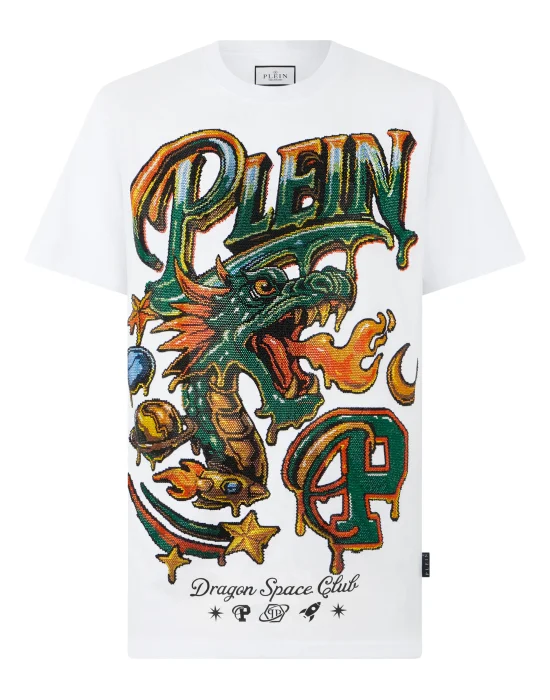 Round Neck T-Shirt Space Dragon