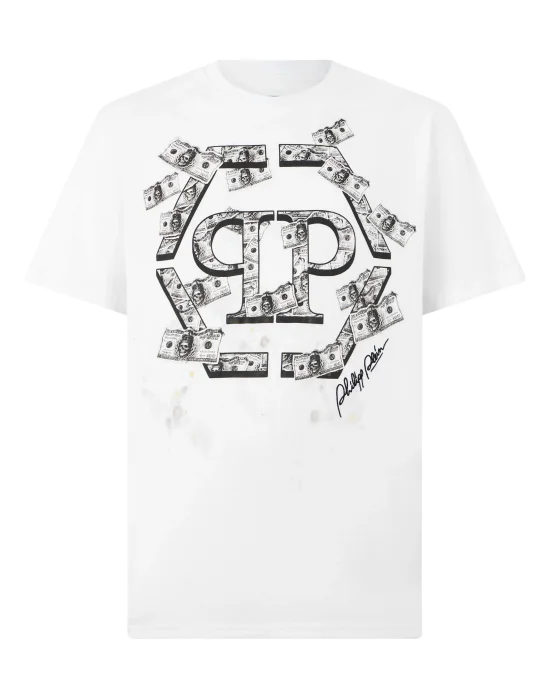 Round Neck T-Shirt Dollar Hexagon