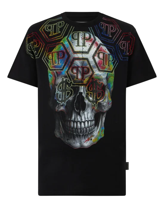 Round Neck T-Shirt Multicolor Skull Monogram