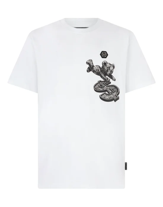 Round Neck T-Shirt Teddy Dollar Patch