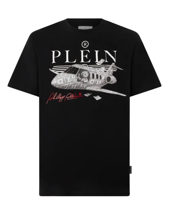 Round Neck T-Shirt Teddy Plane Stones