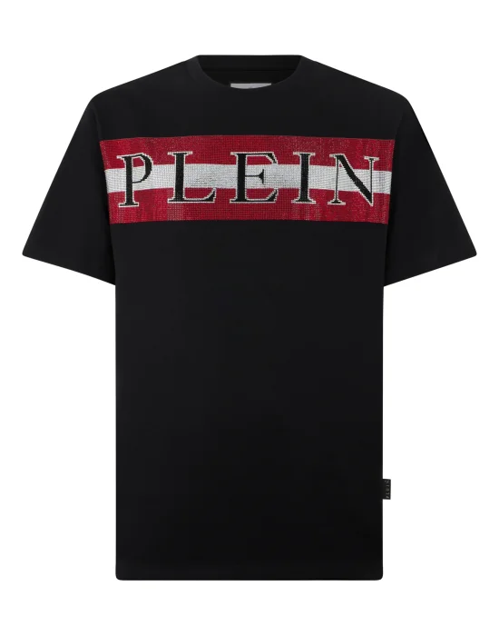 Round Neck T-Shirt Stripe Logo Stones