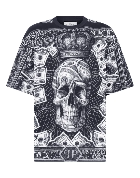 Oversize Fit T-Shirt Skull Dollar