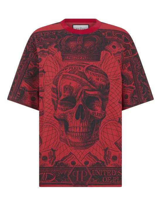 Oversize Fit T-Shirt Skull Dollar