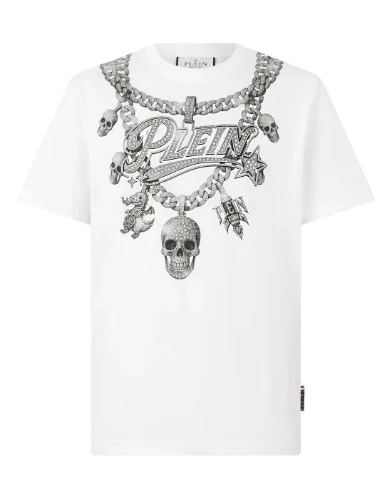 Round Neck T-Shirt Chains Print