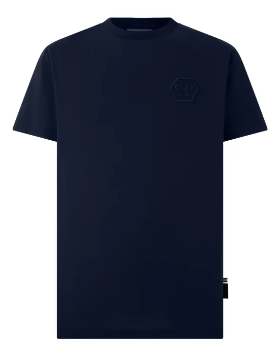Round Neck T-Shirt Embroidery Hexagon