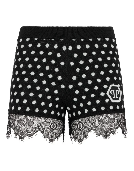 Knitted Shorts Polka Dot