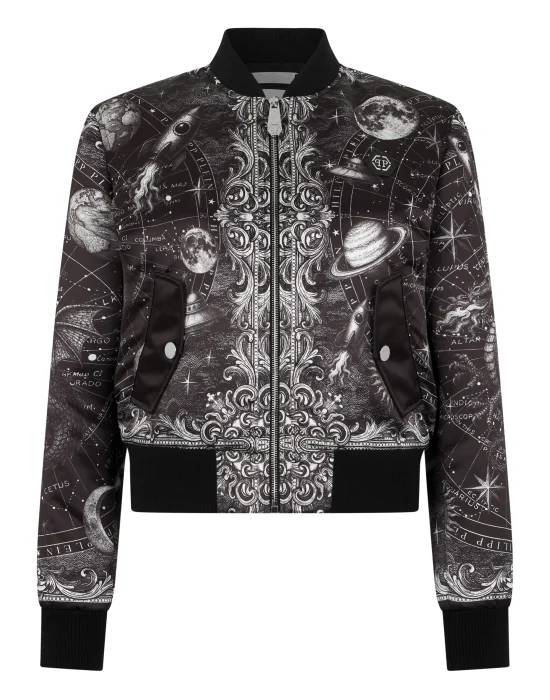 Regular Fit Satin Bomber Zodiac