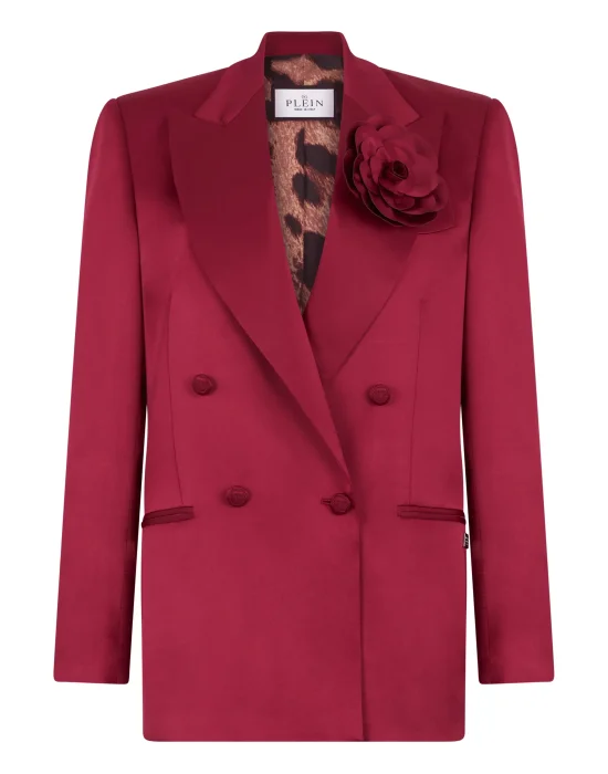 Dame Fit Double Breasted Blazer Flower