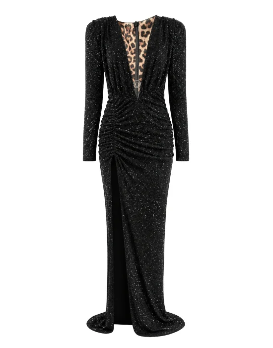 Long Dress All-Over Strass