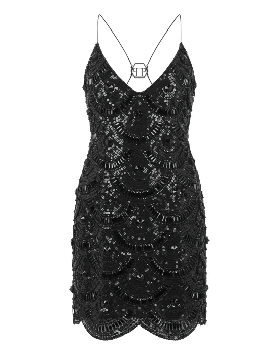 Mini Dress Shiny Waves