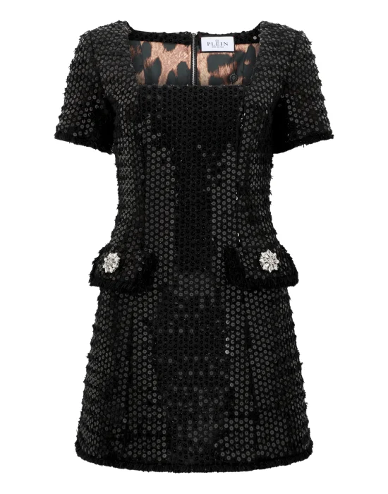 Tweed Mini Dress Paillettes