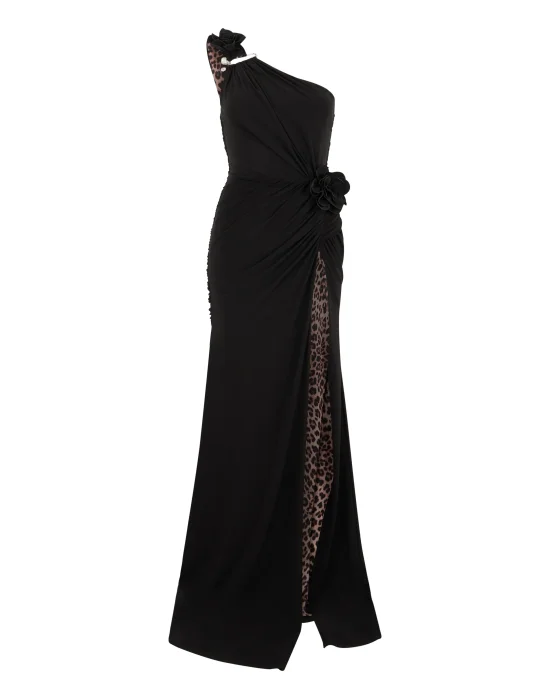 Long Dress Flower Piercing