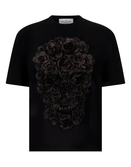 Man Fit T-Shirt Flower Skull