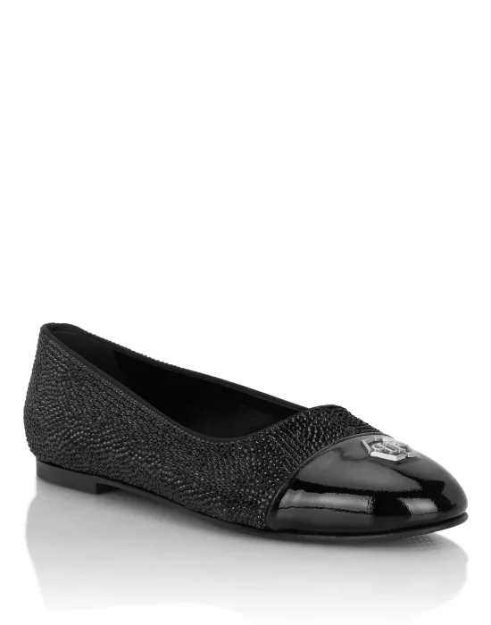 Satin Ballerinas Strass