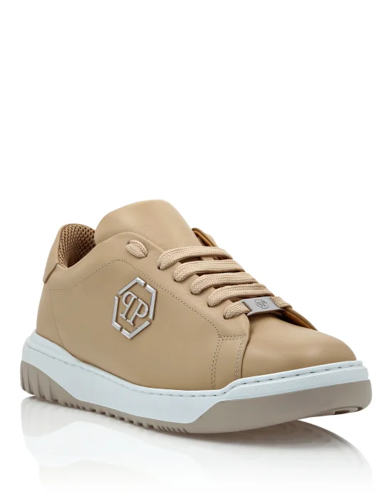 Leather Lo-Top Sneakers Skull&Bones