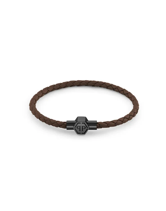 Leather Stainless Steel Bracelet PLEIN TAG