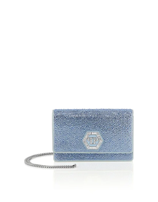 Suede Mini Shoulder Strass Hexagon