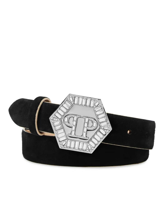 Saffiano Leather Belt Hexagon