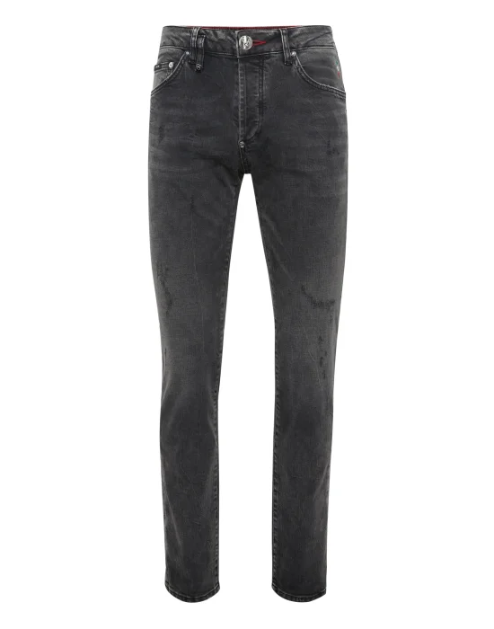 Denim Trousers Super Straight Cut Skulls